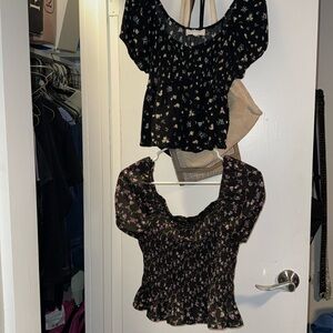 Cute floral tops .